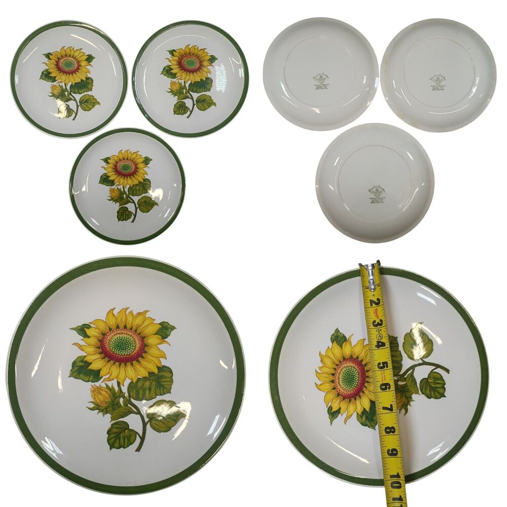 Vintage Sunland Sunflower Ironstone Dinner Plate. #4260  Japan Set Of 3 Plates